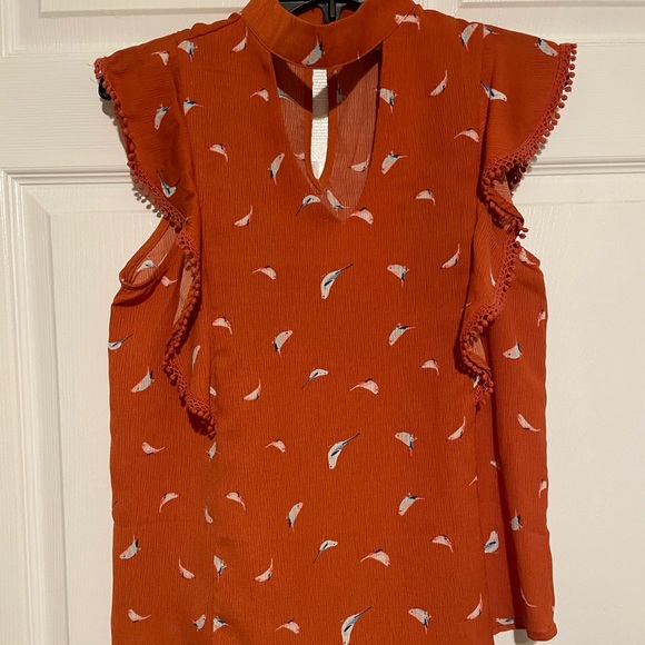 Sweet Wanderer Tops - Brownish/Orange Blouse Sweet Wanderer Blouse sleeveless Size Large